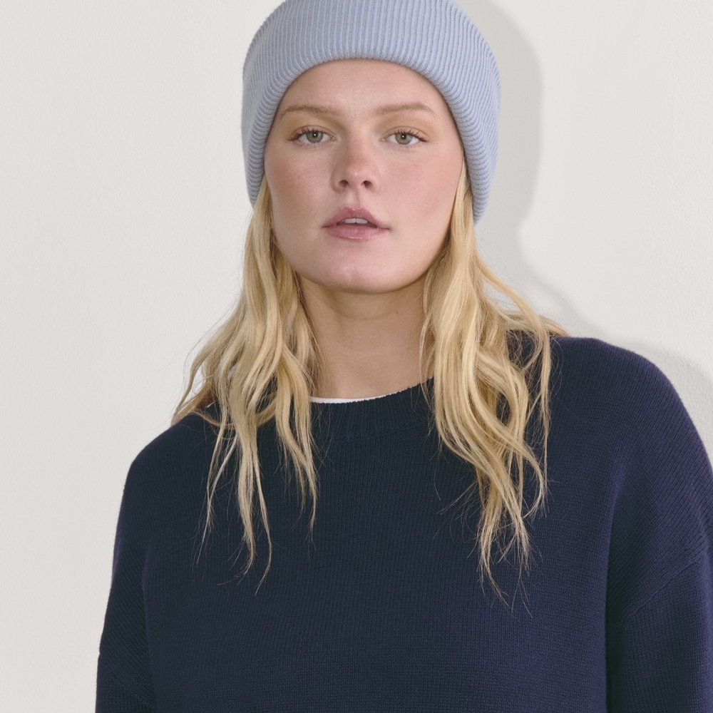 Light Blue Knit Beanie